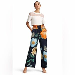 Anthropology  The Saria Smoked waist - Wide - Leg Pants - By Maeve size XXS